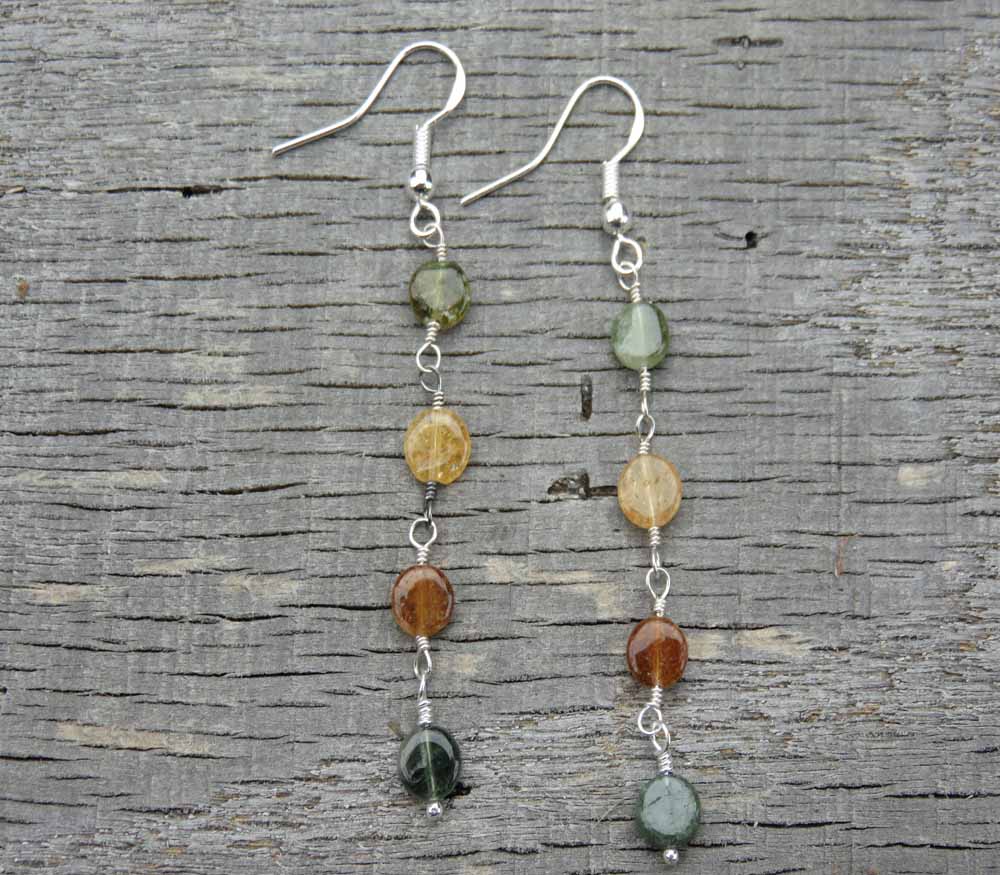 Sunrise Chandelier Tourmaline Earrings 